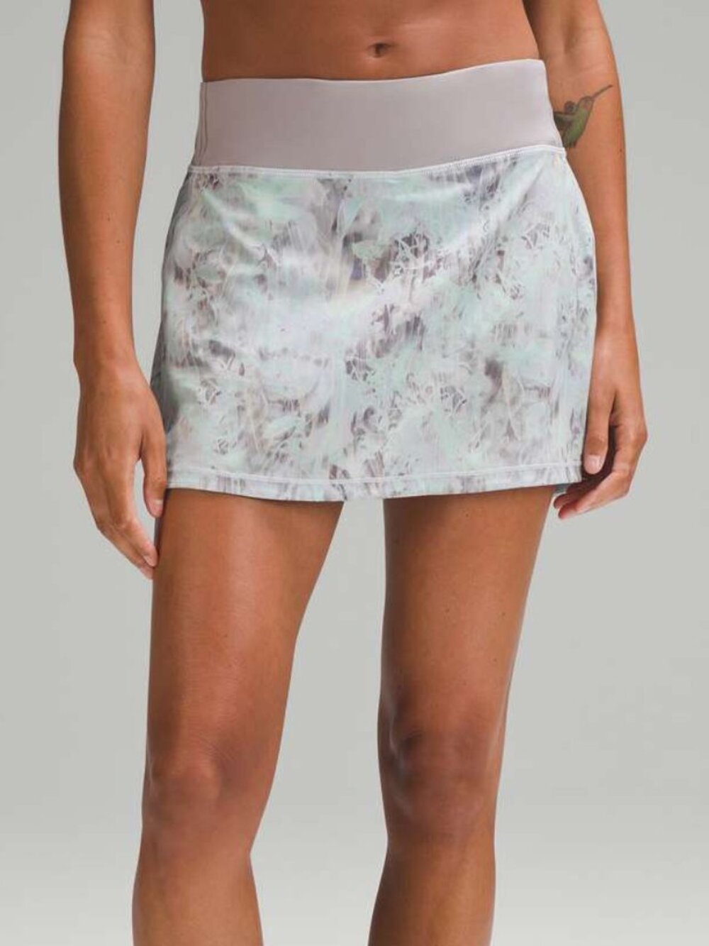 Lululemon Pace Rival Skirt Plisse Bloom Multi/Mauve Grey Size 12